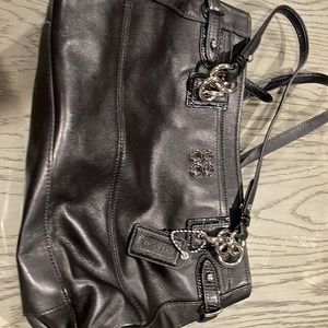 Purse-Black Leather Coach Purse